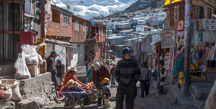 Ла-Ринконада, перу, самое высокогорное поселение, золотой рудник, добыча золота