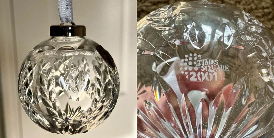 Хрустальный шар Waterford с Таймс сквер, найденный в секонд-хенде Редкое новогоднее украшение Waterford, найденное в магазине подержанных вещей