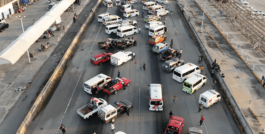 Гонки, Таиланд, Авто, Автомобили, Фургоны, Пикапы, Скорая помощь, Пожарные, Видео