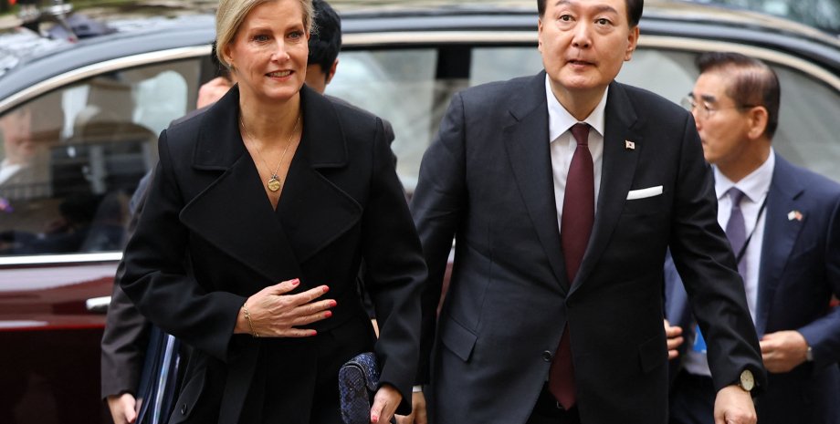 Герцогиня Эдинбургская с президентом Южной Кореи Юн Сок Йолем