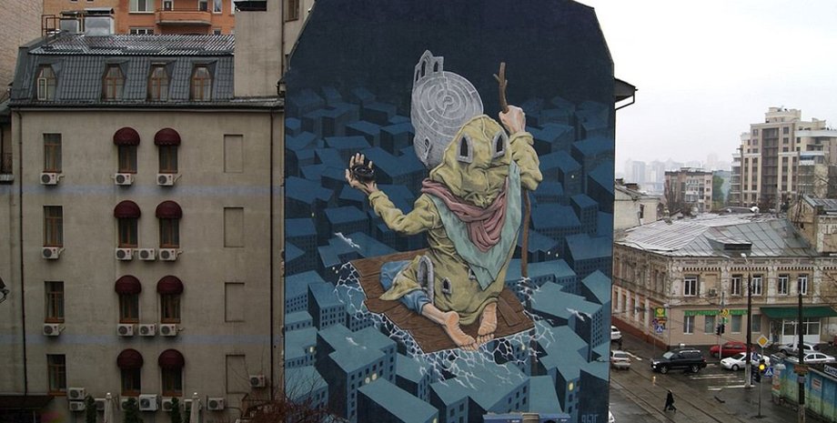 Мурал "Лабиринт" Рустама Qbic Салемгараева / Фото: streetartnews.net