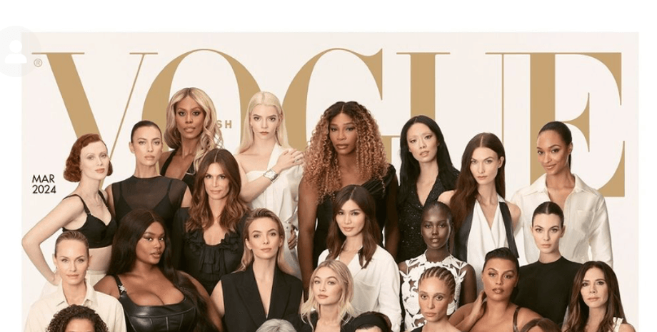 британский Vogue, эдвард эннинфул, наоми кемпбелл, синди кроуфорд, майли сайрус, обложка вог, чиома ннади