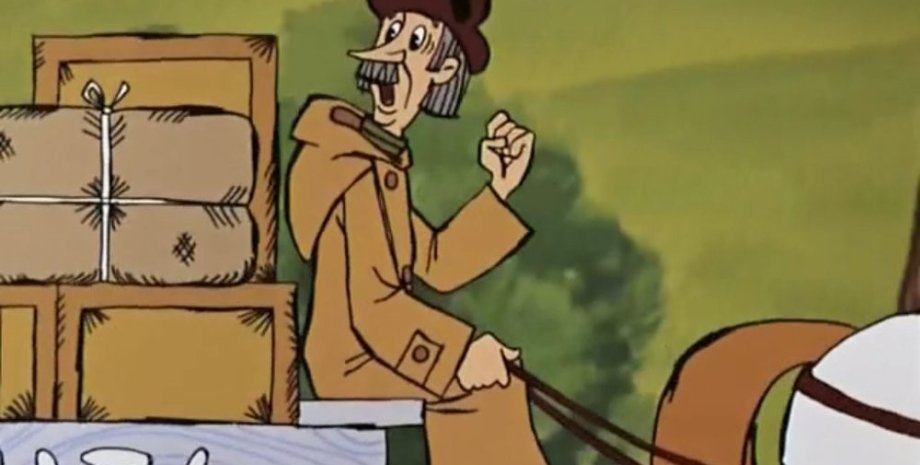 Кадр из мультфильма "Трое из Простоквашино"