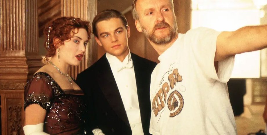 титаник, леонардо ди каприо, кейт винслет, джеймс кэмерон, архивные кадры, съемки фильма, съемки титаника