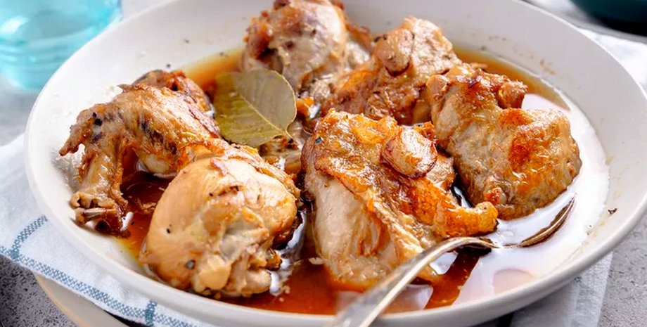 Часникова курка по-іспанськи, курка з часником, рецепт курки, курка з часником