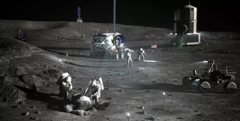 Луна, астронавты