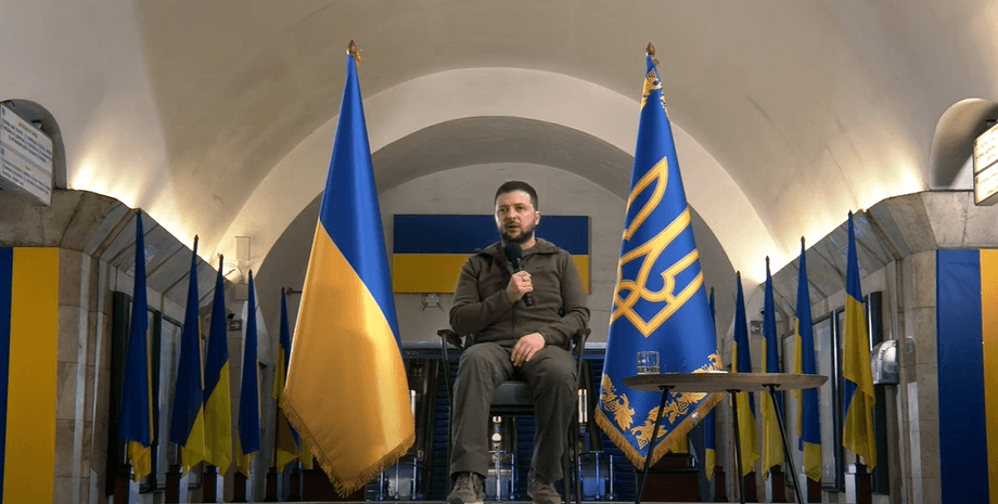 Володимир Зеленський, президент України, пресконференція в метро, пресконференція зеленського, два місяці війни