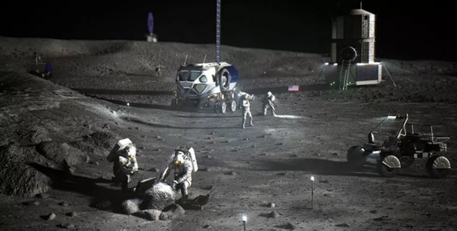 Місяць, астронавти