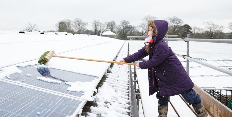 солнечные панели зимой солнечные панели зимой
