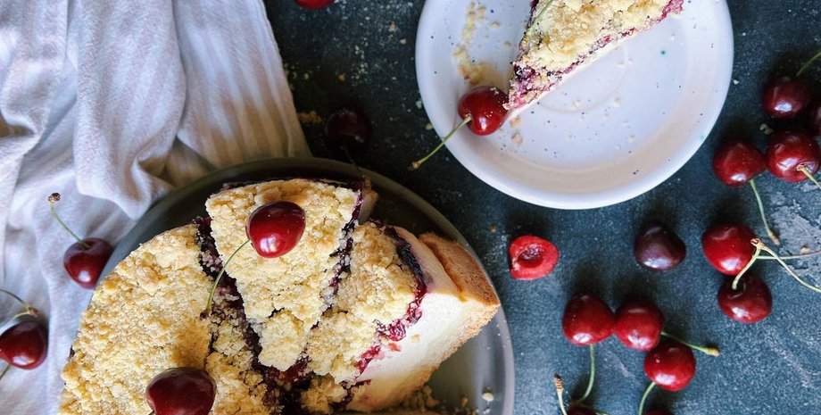 Пиріг із вишнями, вишневий пиріг, смачний пиріг, вишневий пиріг рецепт, пиріг із солодкою начинкою