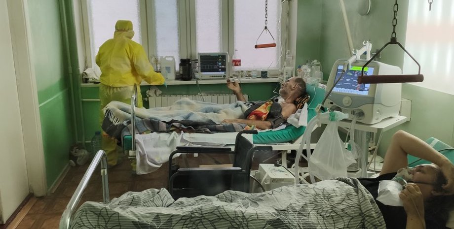 коронавирус, украина, больница, люди