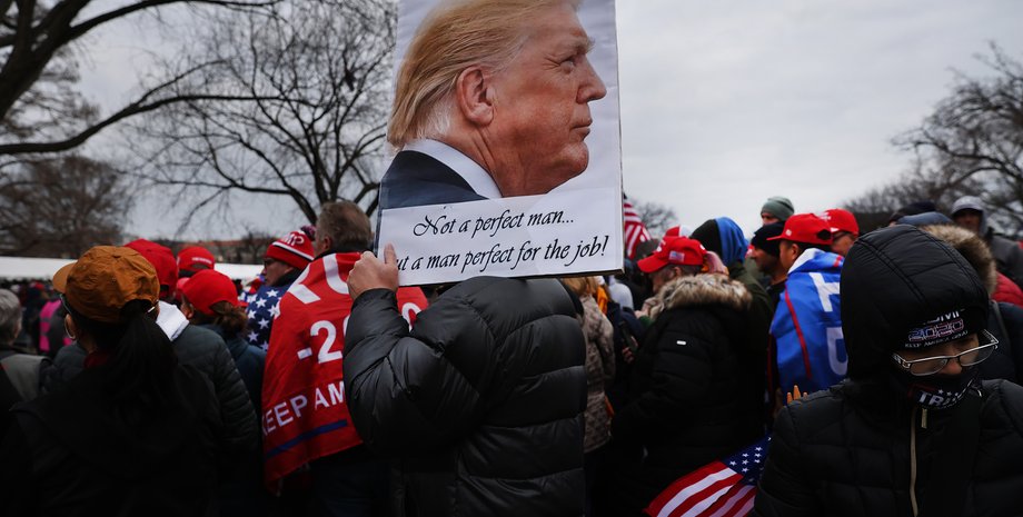 протесты, вашингтон, портрет трампа