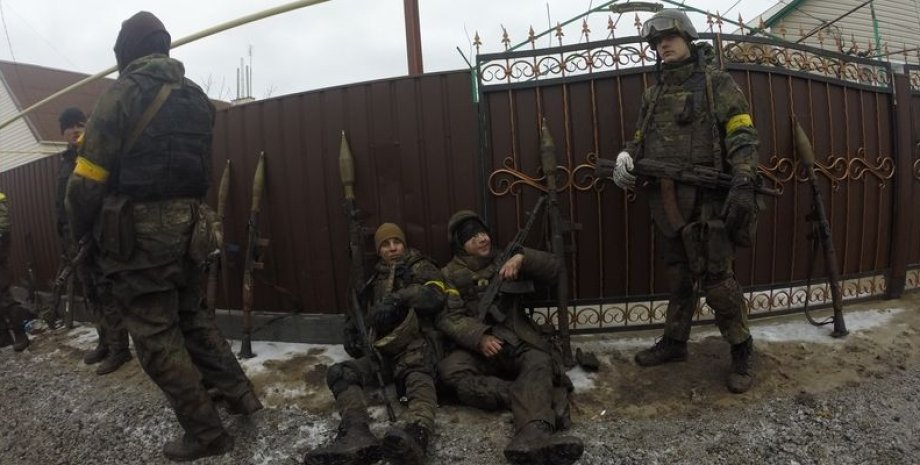Бойцы "Азова" в Широкино / Фото: Facebook полка "Азов"