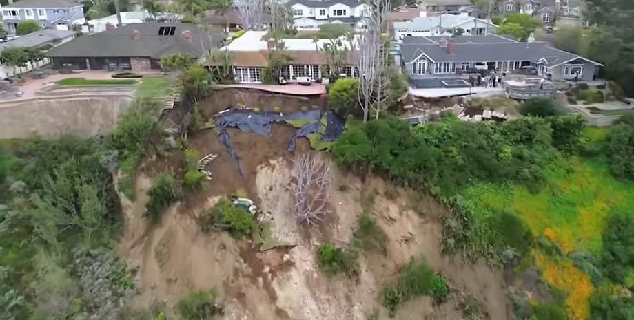 Будинки мільйонерів стали непридатними для життя, нерухомість, житло, наслідки стихії, зсув ґрунту, будівництво, відео, США