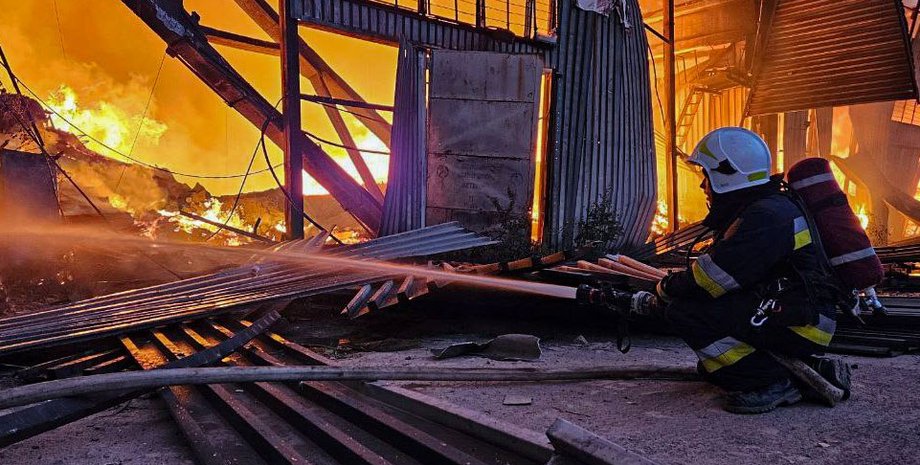 Пожар во Львове, атака дронов