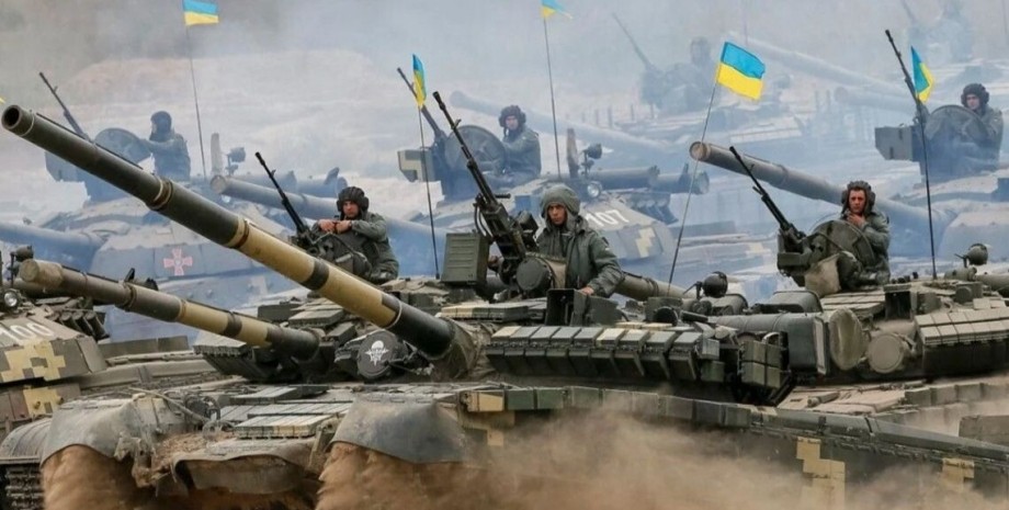 ЗСУ, танки, українські військові, прапори України