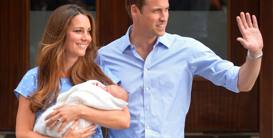 принц Джордж, кейт миддлтон, принц Уильям, первене кейт миддлтон