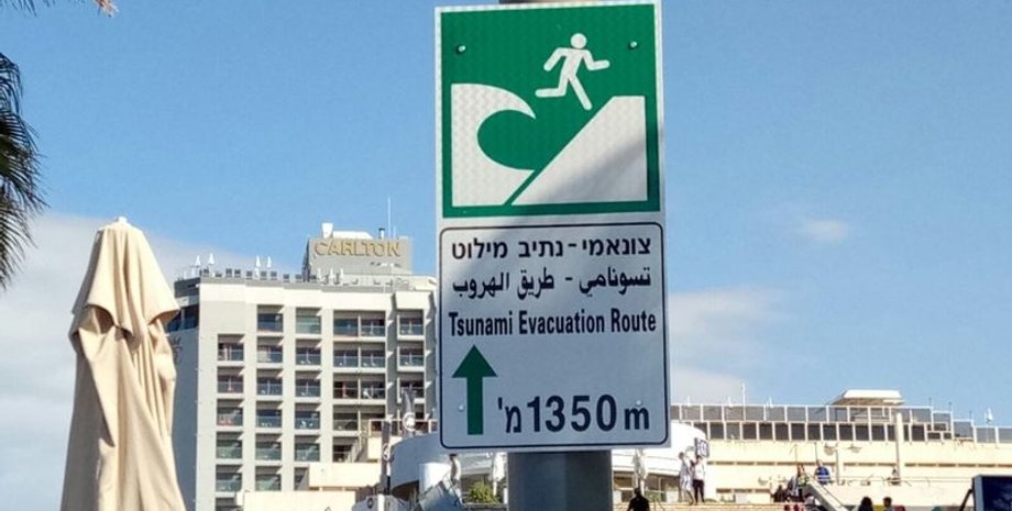 израиль, цунами, цунами знак