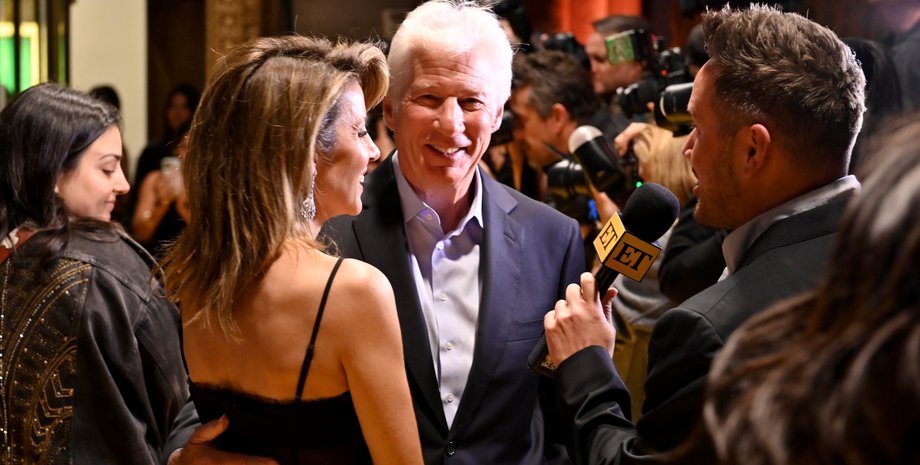 Ричард Гир и Алехандра Сильва, жена ричарда гира, дети ричарда гира, нью-йорк, красная дорожка, алехандра сильва