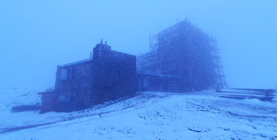 снег, лето, карпаты, фото