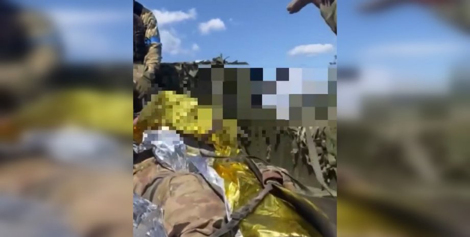 Раненый военный, боец ВСУ, ранение