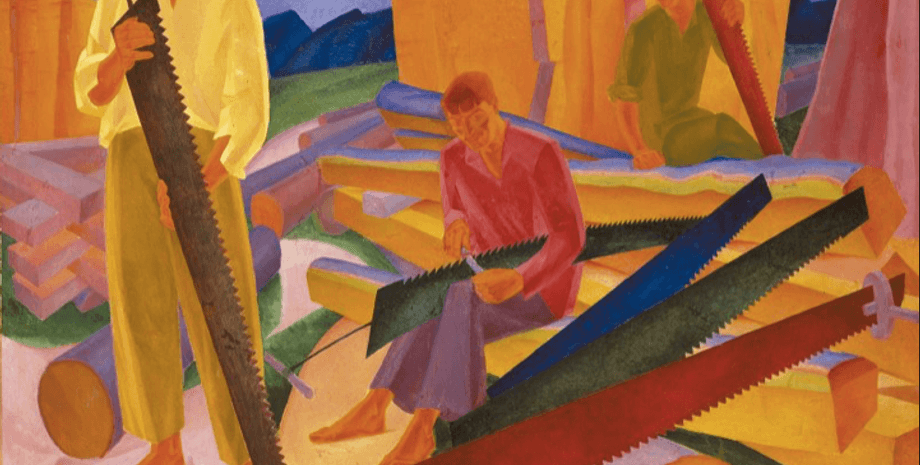 Александр Богомазов, «Заточка пил», 1927