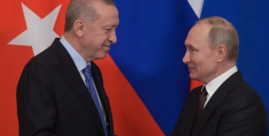 Реджеп Тайип Эрдоган и Владимир Путин, фото