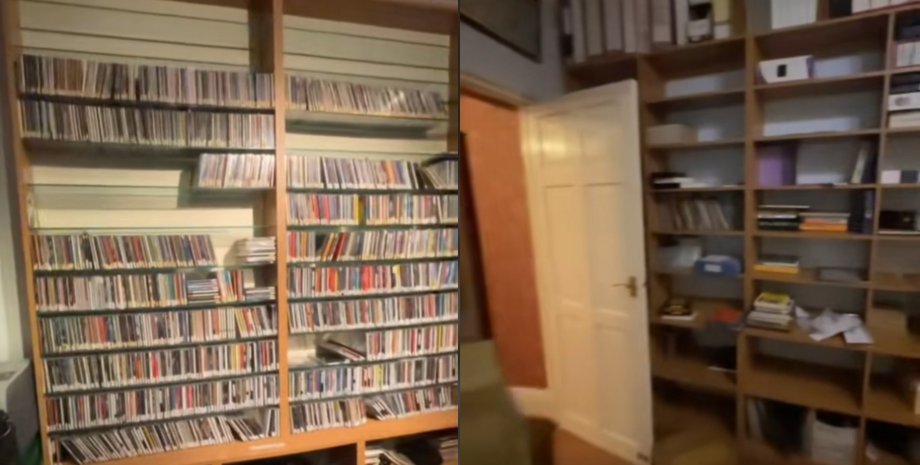 Тайная комната в квартире, коллекция, компакт-диски, библиотека, нашли в доме библиотеку, квартира диджея,