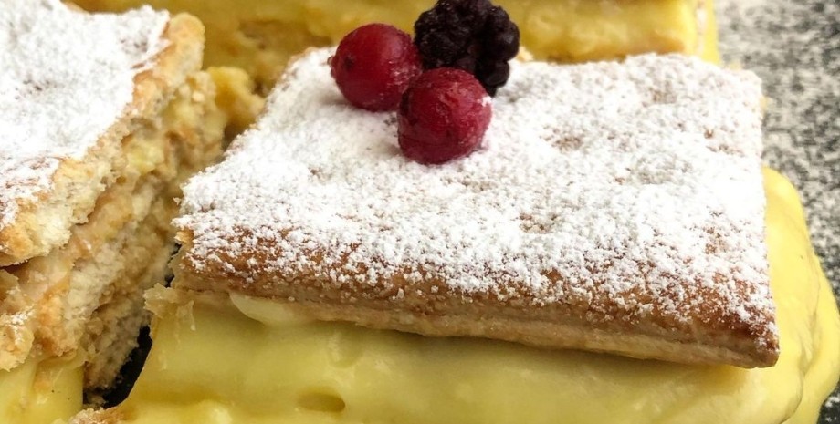 Торт Мильфей Торт Мильфей, торт, заварной крем, слоеное тесто, торт рецепт