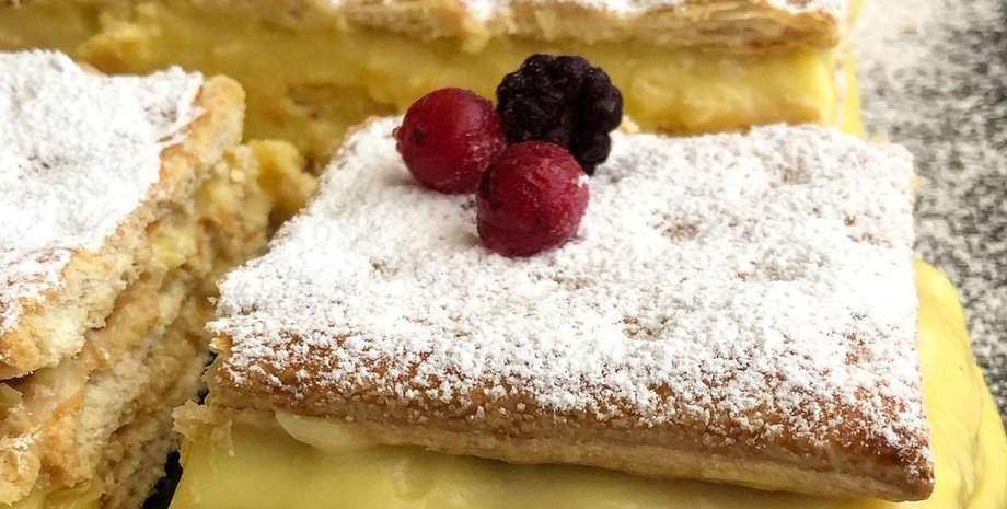 Торт Мильфей, торт, заварной крем, слоеное тесто, торт рецепт