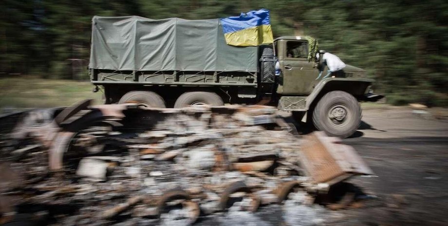 всу, автомобиль, донбасс, военные, взрыв