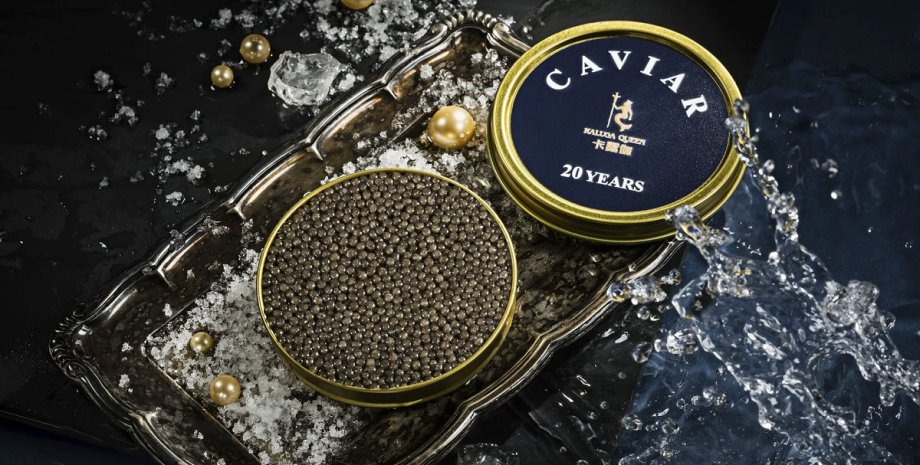 китай черная икра китай, калуга квин, икра осетровых, черная икра