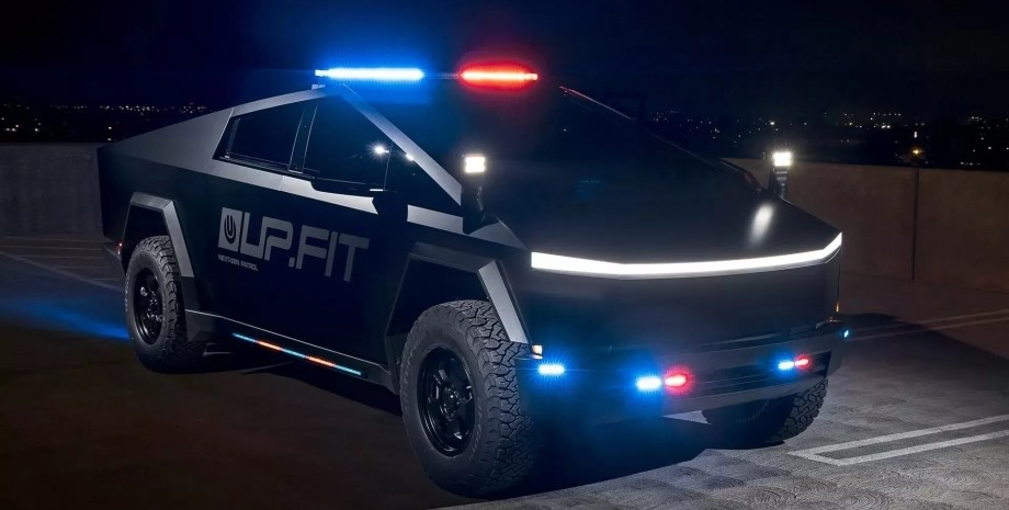 поліцейська Tesla Cybertruck поліцейська Tesla Cybertruck, Tesla Cybertruck, пікап Tesla Cybertruck, електромобіль Tesla, поліцейська Tesla