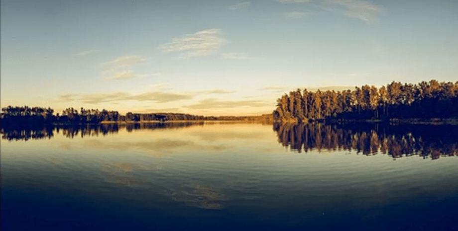 пейзаж, река, лес