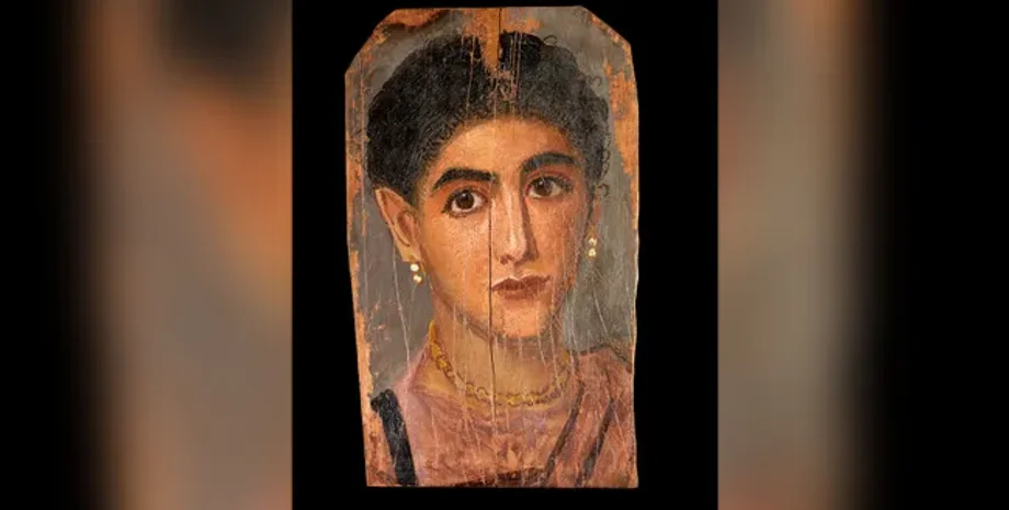 портрет, Фаюм, мумія, Єгипет, стиль, обличчя, риси, мода, золото, прикраса, життя, зовнішність, деталі, очі