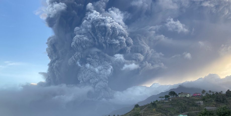 Извержение вулкана, Ла-Суфриер, сент-винсент