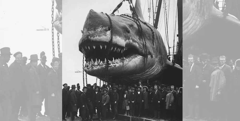 Мегаладон, акула, огромная акула, доисторическая акула, проверка фактов, соцсети, ИИ, команда судна "Seesturm", живой мегалодон