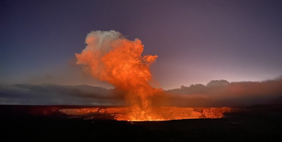 извержение вулкана, гавайи, гавайские острова, килауэа