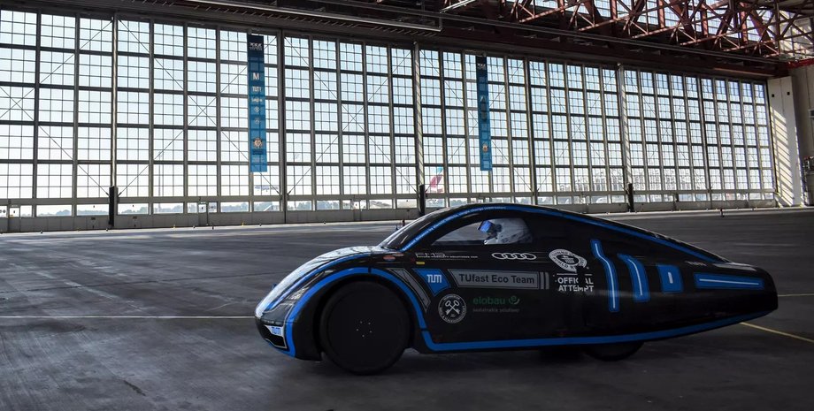 Электромобиль Muc022, запас хода электромобиля, мировой рекорд, рекорд запаса хода, рекордный электромобиль