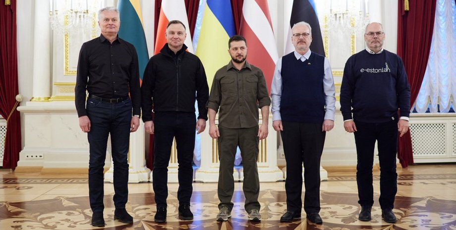 Володимир Зелеснкий, країни Балтії, президент, Польща, Латвія, Литва, Естонія, війна в Україні, фото