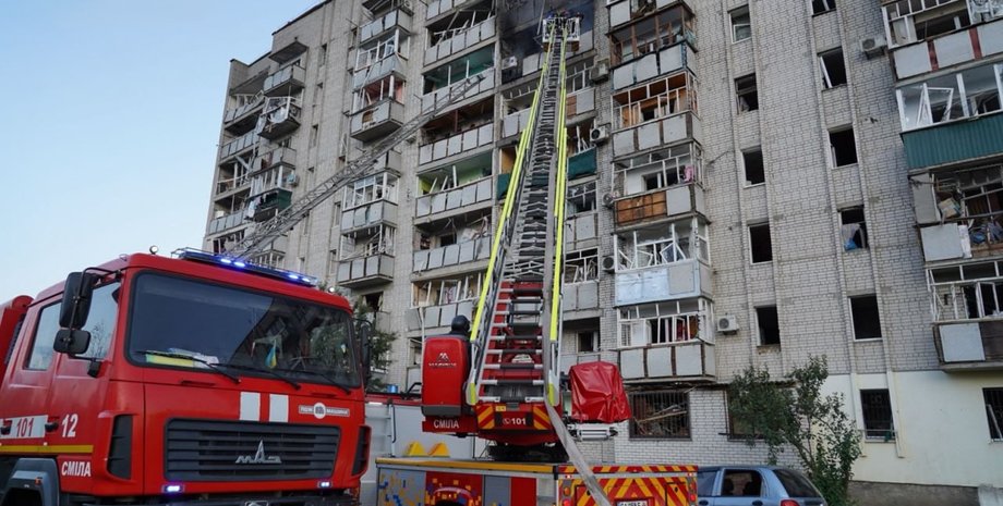 Наслідки обстрілу в Черкаській області