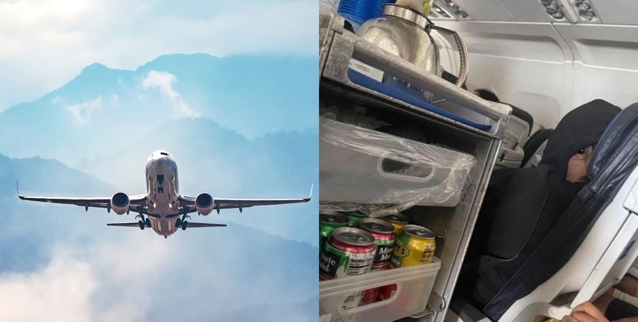 Пасажир літака, оптична ілюзія, нагадує інопланетянина, соцмережі, вірусне фото, обман зору, пасажир у навушниках