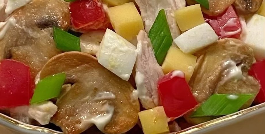 салат с курицей, салат жозефина, салат к празднику