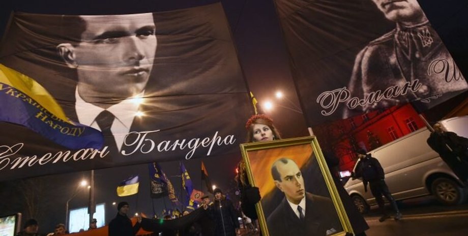 Митинг в поддержку идей степана бандеры