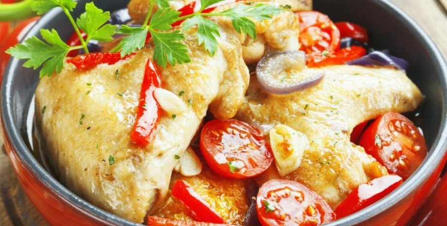 Фрикасе из курицы с овощами, рецепт