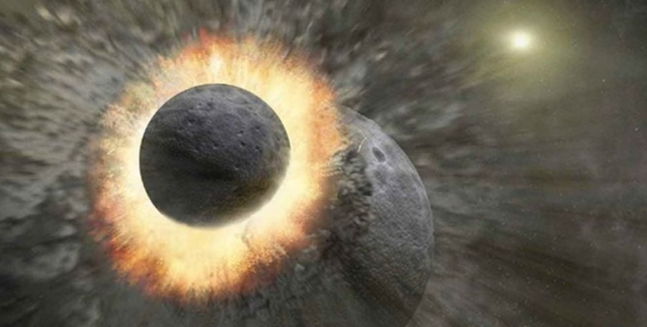 тейя и земля столкновение столкновение тейи и земли