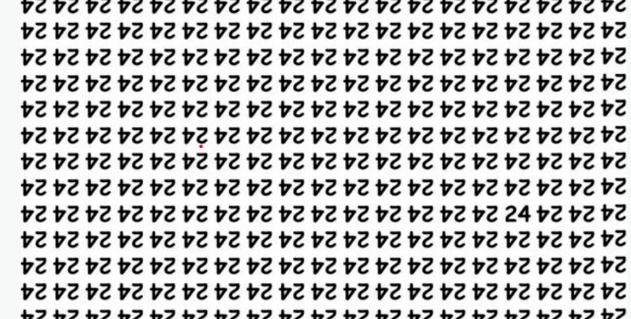 Оптическая иллюзия с числом "24" головоломка, загадка, иллюзия, оптическая иллюзия