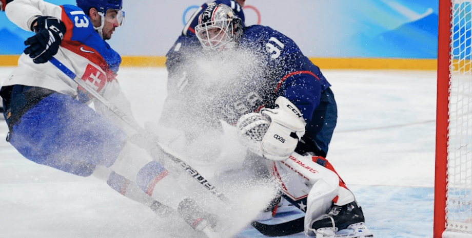 Хоккей "Словакия" – "США", олимпиада 2022