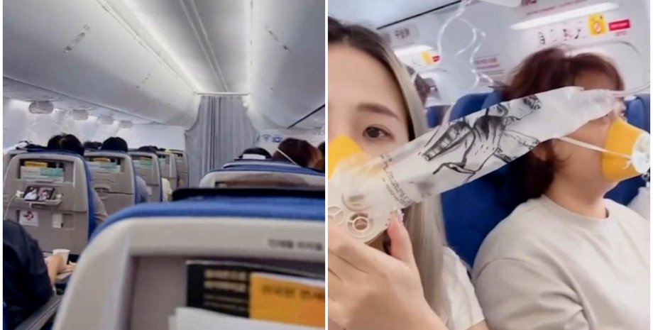 Самолет падал в течение 15 минут, аварийная посадка, самолет сломался, авиакомпания Korea Air, Boeing, видео, инциденты с авиалайнерами