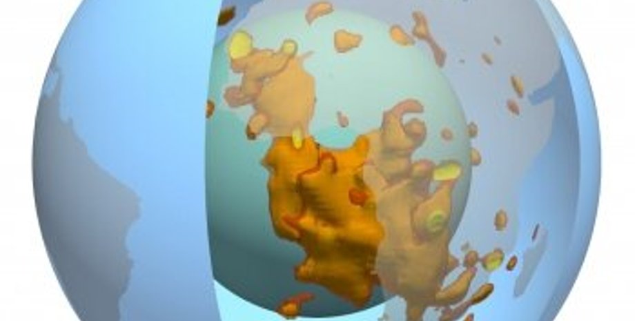 Крупная область с низкой скоростью сдвига